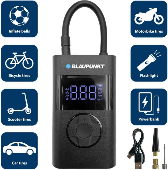 Image du produit Blaupunkt Akku-Luftpumpe TPM 124 (0.20 bar)