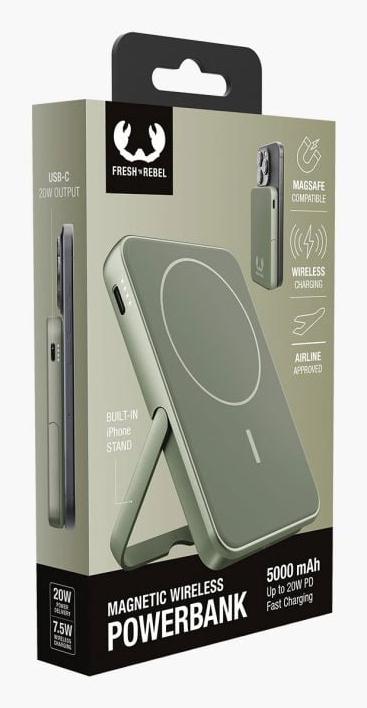 Produktbild Fresh'N Rebel Fresh 'n Rebel Powerbank 5000 mAh Green (5000 mAh, 19.25 Wh)