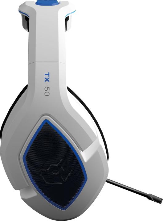 Actual product image Gioteck Headset TX-50, stereo, white/blue,3.5mm jack,1.4m (Cable)