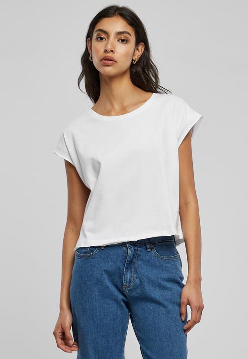 Actual product image Urban Classics Ladies Organic Open Edge Tee - 126809 (5XL)
