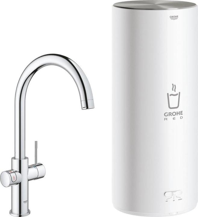Produktbild Grohe Red 3IN1 kokendwaterkraan - C Uitloop - 7L boiler - mengventiel - chroom - 30031001