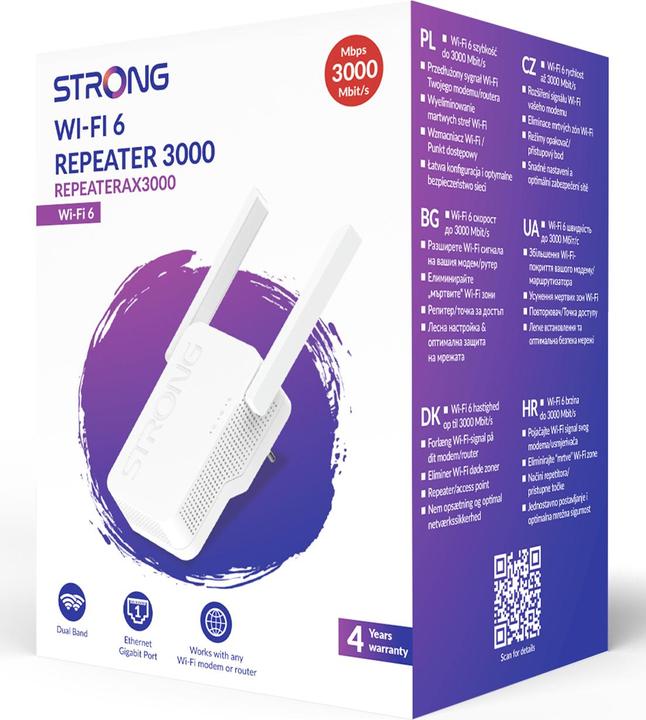 Produktbild Strong AX3000 WLAN-Repeater (2402 Mbit/s, 574 Mbit/s)