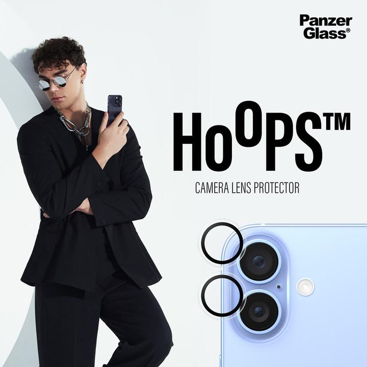 Produktbild PanzerGlass Hoops Transparent Lens Protector iPhone '24 6.1"/ 6.7" (1 Stück, Apple iPhone 16 Plus)
