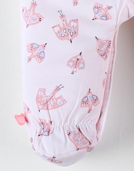 Produktbild Noukies Strampler Jersey mit Vögel Rosa Gr. 80 (80)