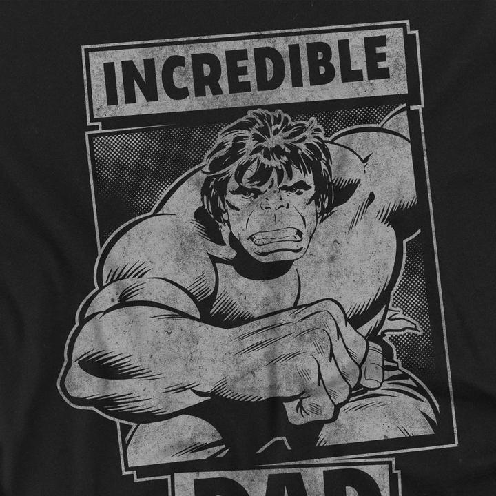 Immagine prodotto Hulk Incredible Dad Maglietta Festa del Papà Adulto Unisex (M)