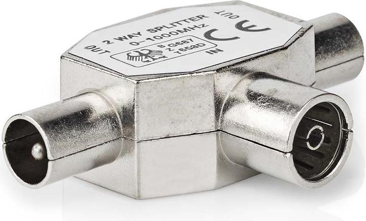 Nedis Koaxial-Splitter, 2 x IEC (Coa xial) Stecker - IEC (Coaxia (Antennenkabel)