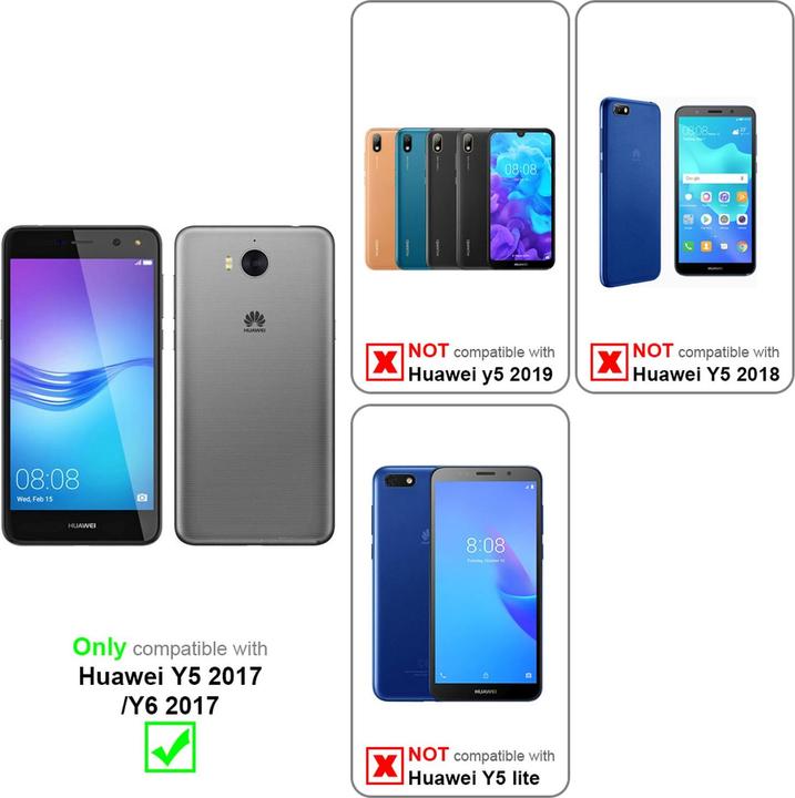 Actual product image Cadorabo Flip like Invisible Cover (Huawei Y5 (2017), Huawei Y6 (2017))