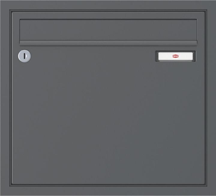 Produktbild Renz Unterputzbriefkasten 370 x 330 x 100 mm, Stahl anthrazitgrau RAL 7016