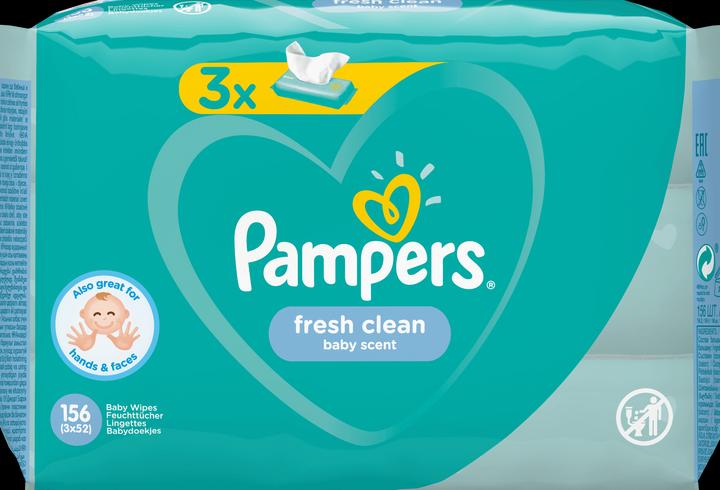 Actual product image Pampers Fresh Clean (156 Piece)