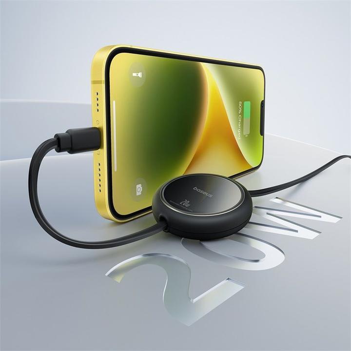 Image du produit Baseus Free2Pull câble rétractable USB-C / Lightning 20W 1m - noir (1 m, USB 2.0)