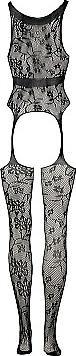 Image du produit Le Désir Lace suspender bodystocking with round neck - O/S (Taille unique)