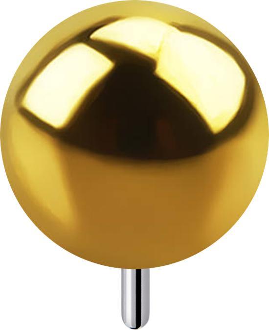 Produktbild Star Piercing Threadless Kugel vergoldet (Titan G23, ohne Messing)
