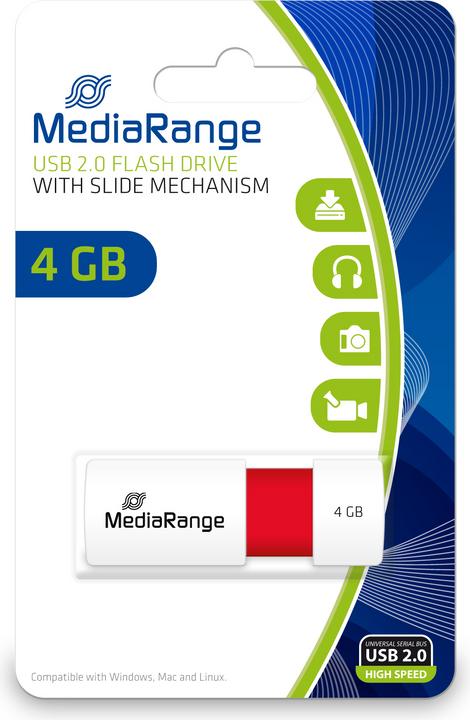 Image du produit MediaRange Clé mémoire USB Color Edition (4 Go, USB-A)
