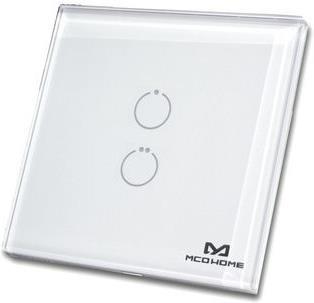 Produktbild Z-Wave MCO Home Glas Wandschalter 2-fach