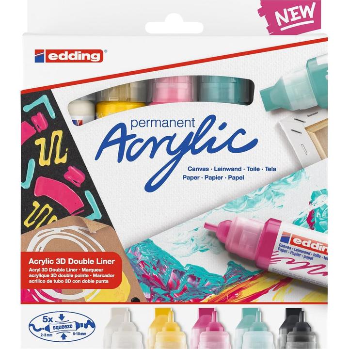 Immagine prodotto Edding 5400 Doppia fodera (Multicolore, 10 mm, 5 x)