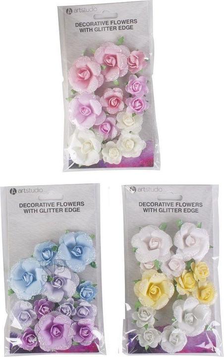 Actual product image Paper flowers with glitter