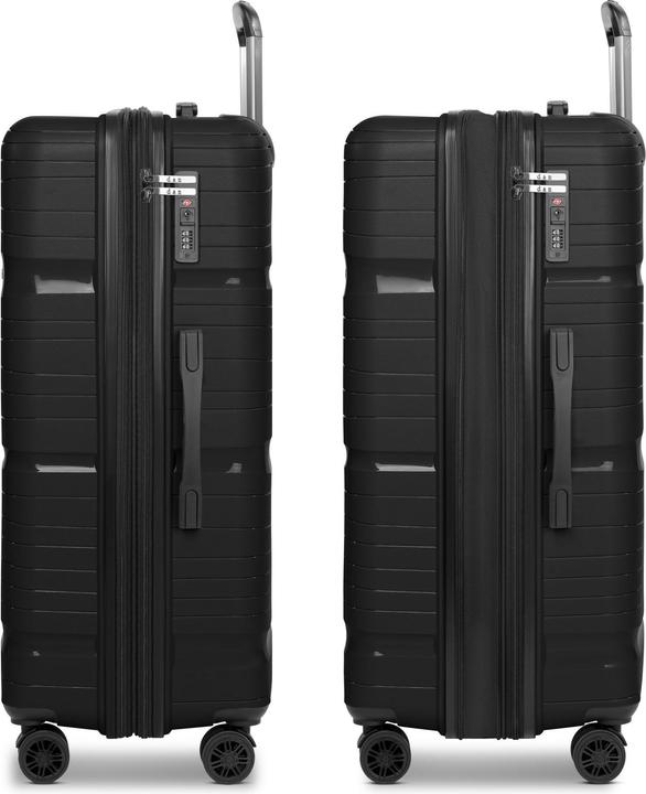 Image du produit D&N Travel Line 4300-Plus 4 roues Trolley L 76 cm avec soufflet extensible (96 l, XL (à partir de 115l))