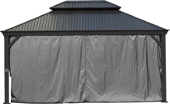 Image du produit Jet-Line Pavillon de jardin en aluminium DAMASKUS 3x3,65 m avec toit fixe en aluminium (300 cm, 365 cm)