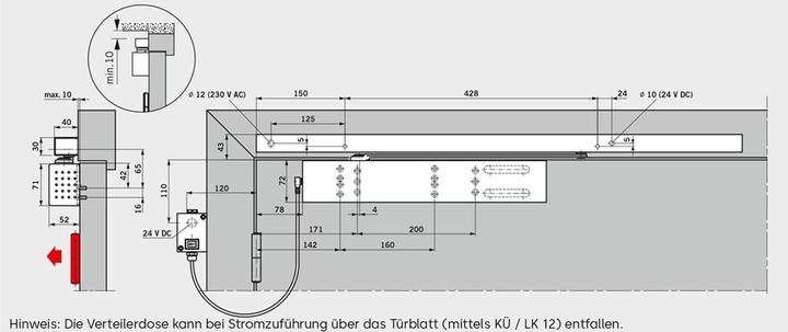 Actual product image Dormakaba Freewheel door closer TS 99 FLR / FLR-K Contur Design (Glass door, Indoor)