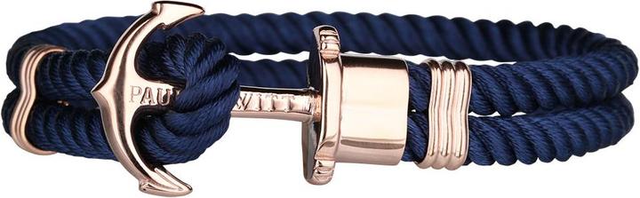 Paul Hewitt Anchor Bracelet Phrep Rose Gold Nylon Navy Blue (22 cm, Metall)