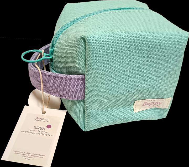 Produktbild Beppy Panties «SIREN» Lila/Türkis, Grösse S, zwei Menstruations-Slips mit Waschtasche und Aufbewahrun (S)