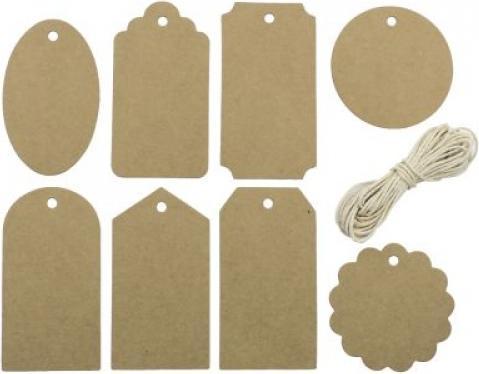 Produktbild Artoz Geschenkanhänger braun Hangtag Set Recycling 16 St. (Geschenktüte, 16 x)