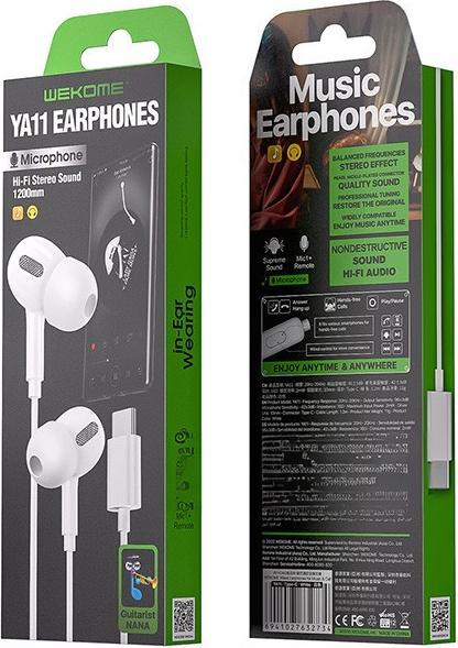 Actual product image Wekome YA11 HiFi USB-C headphones with cable (Cable)
