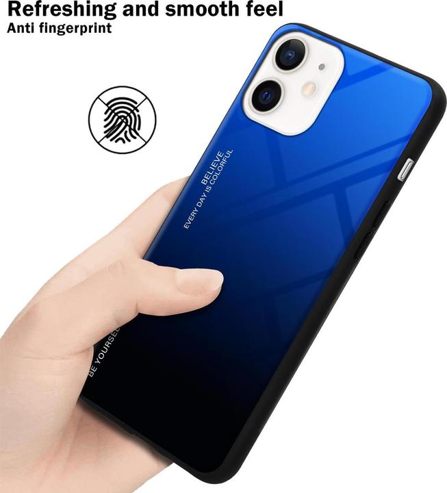 Productafbeelding Cadorabo TPU 2 kleuren glasdekking (Apple iPhone 12 mini)