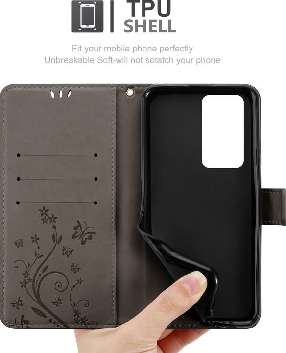 Actual product image Cadorabo Flower Book Cover (Huawei P40 Pro)