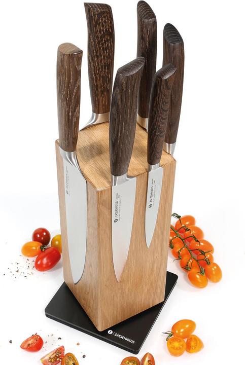Actual product image Zassenhaus Magnetic knife block Spin oak rotatable 13x13x25.5 cm