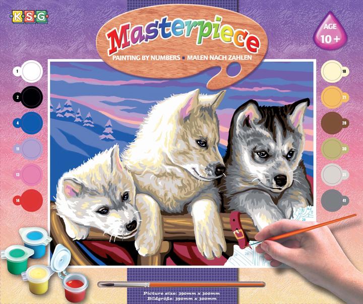 Actual product image Painting By Numbers Huskies