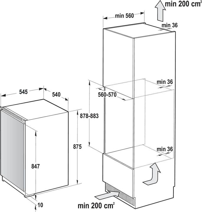Produktbild Gorenje FI2092E1 Tiefkühltruhe Integriert E (Einbau, 95 l)