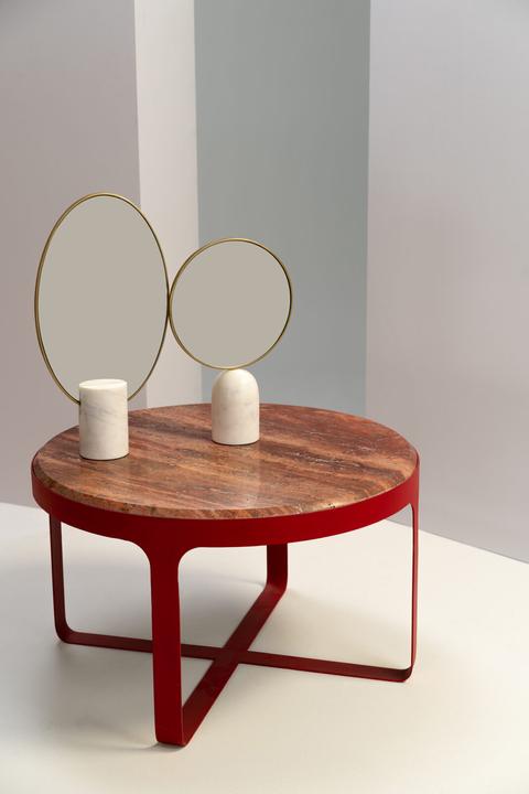 Produktbild Pols Potten Ovaler Standspiegel aus Marmor 40 cm - Beige