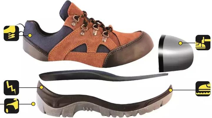 Actual product image Dedra safety shoes, suede with steel toe, size 44 (BH9P2-44) (S1, 44)