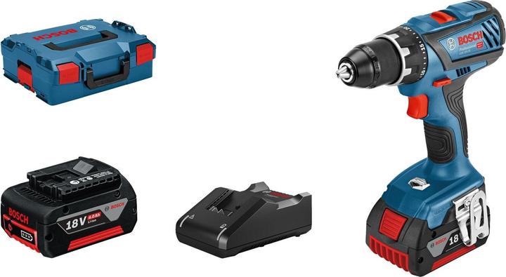 Produktbild Bosch Professional Akku-Bohrschrauber GSR 18V-28, 2 x Akkus GBA 18V, Schnellladegerät GAL 18V-40 (Akkubetrieb)