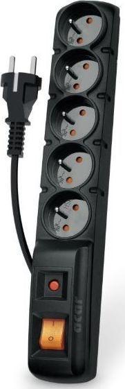 Image du produit Acar F5 Power Strip 5" lizdai, 1,5 m juodas tiesus kištukas (W0104) (5 x, PECO 7/5, 1.50 m)