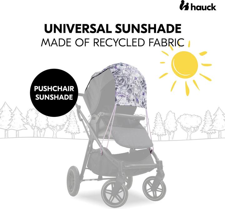 Actual product image Hauck Pushchair Sunshade Floral Grey