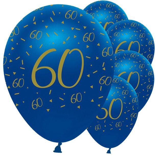 Actual product image Creative Party Balloons "60 Ans" Bleu Marine et Or (1 x)