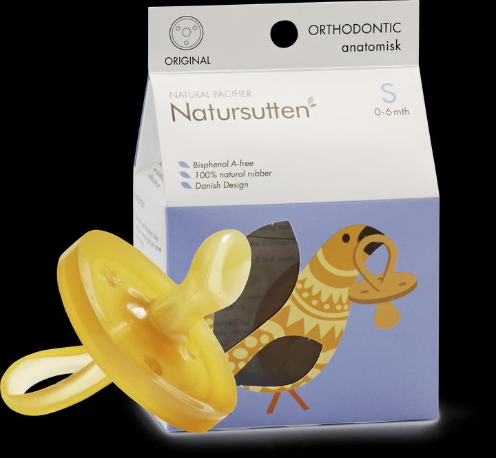 Actual product image Natursutten Organic Pacifier Round Shield Jaw Fit S 0-6 months (1 x, up to 6 M.)