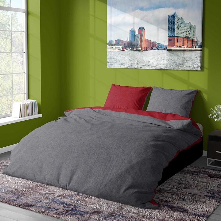 Produktbild Traumschlaf Melangebiber (Bettwäsche Set, 200 x 220 cm, 2x (80 x 80 cm))