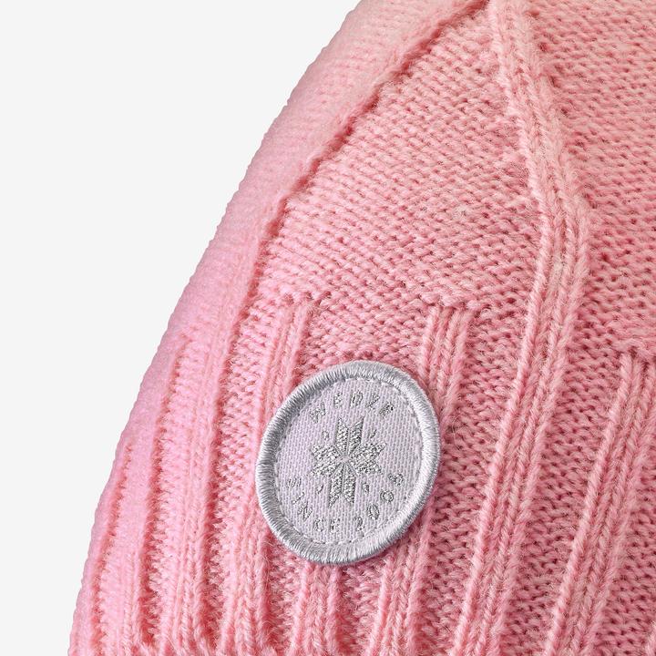 Actual product image Wedze Children's hat warm cable knit wool- mauve
