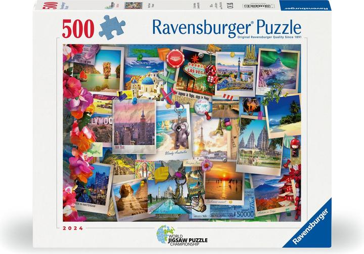 Immagine prodotto Ravensburger Adult puzzle 500 Teile - World Travel Pinboard (500 pezzi)