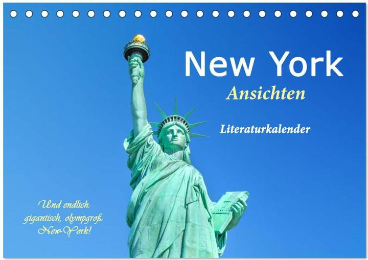 Image du produit New York Views - Literature Calendar (Desk Calendar 2024 DIN A5 landscape), Monatskalender (A5, Allemand)