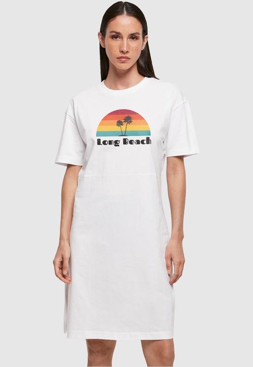 Produktbild Merchcode Ladies Long Beach Organic Oversized Slit Tee Dress - 117779 (M)