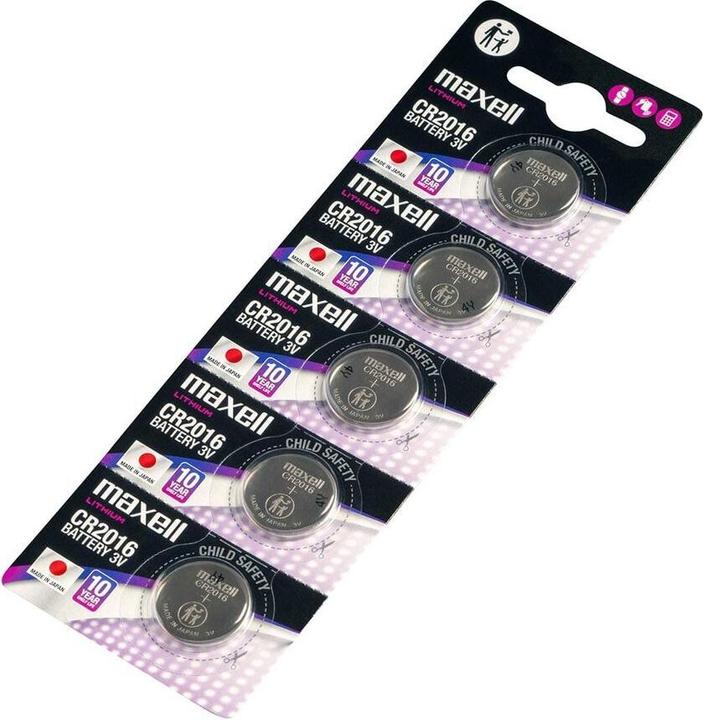 Immagine prodotto Maxell Cella a bottone CR2016 (5 pz., CR2016, 90 mAh)