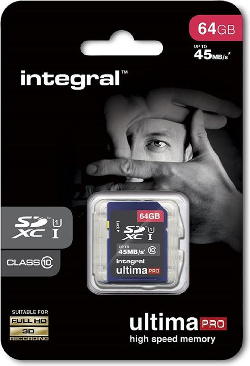 Image du produit Integral Memory Ultima Pro (64 Go, SDXC, U1, UHS-I)