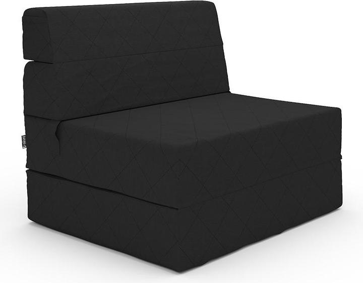 Actual product image VitaliSpa Sofa Lima, Black, 100 cm with sleep function