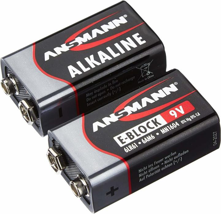 Produktbild Ansmann 9 V Block-Batterie Alkali-Mang (2 Stk., 9V Block, 550 mAh)