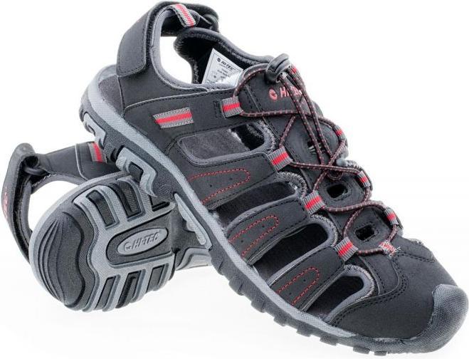 Produktbild Hi-Tec Schwarze und rote Tiore-Sandalen für Herren, Grösse 44 (44)
