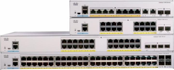 Cisco 24 Port Rail PoE+ Switch C1000-24P-4G-L (24 Ports)